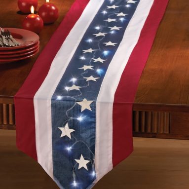 LED Lighted Patriotic Table Runner