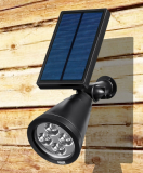 LED Solar Outdoor Spotlight Wall Light