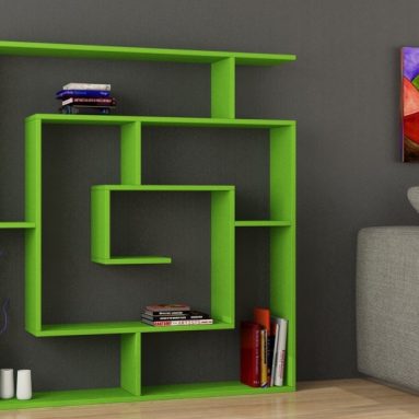 Labirent 6-Shelf Bookcase Green