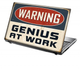 Laptop Skin Vinyl Decal with Colorful Patterns and Leather Effect Laminate