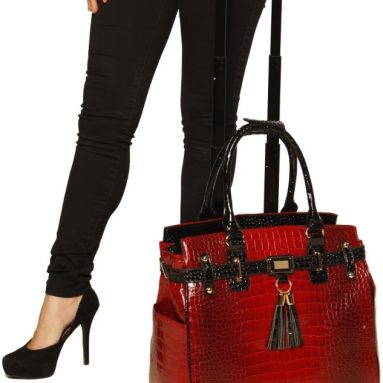 Laptop Tablet Rolling Tote Bag Briefcase