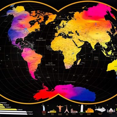 Large World Scratch Off Map