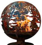 Laser Cut Wildlife Fire Pit Globe