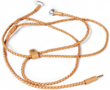 Leather Stereo Headphones Natural Tan