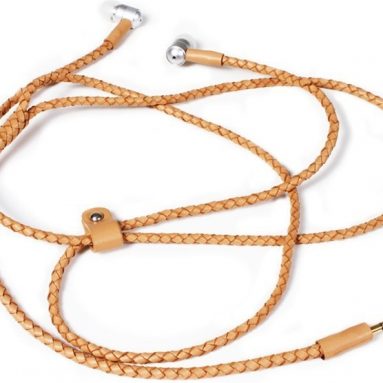 Leather Stereo Headphones Natural Tan