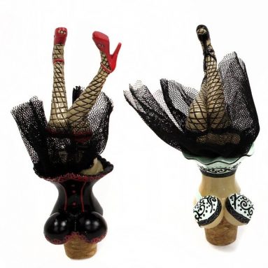 Leg Wine Bottle Toppers
