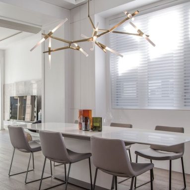 Light Gold Astral Agnes Chandelier