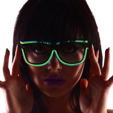 Light Up EL Wire Wayfarer Rave Festival Glasses