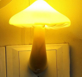 Light-control Cute Mashroom Yellow Light