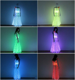 Light up Off Shoulder Long Maxi Dress Glow in The Dark