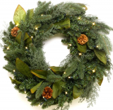 Lighting 24″ Green River Spruce Battery Operated LED Wreath