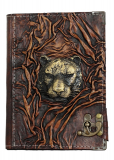 Lion 3D Sculpture Refillable Leather Journal  Diary