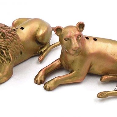 “Lion and Lioness” Salt & Pepper Shakers