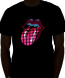Lips Sound Activated LED Flashing Equalizer Rave Shirt