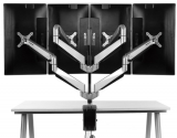 LCD Arm Quad Monitor Mount Desk, Fits 10”-27” Computer Monitor