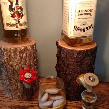 Log Liquor Dispenser