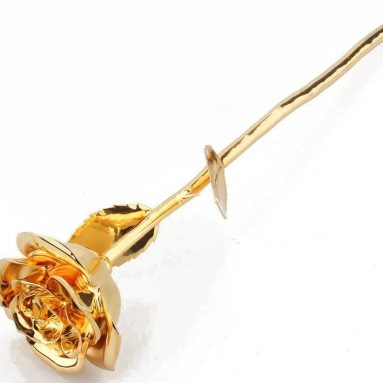 Long Stem Dipped 24k Gold Rose