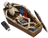 Lounging Skeleton Casket Catch