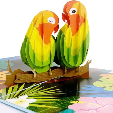 Lovebirds Pop Up Card