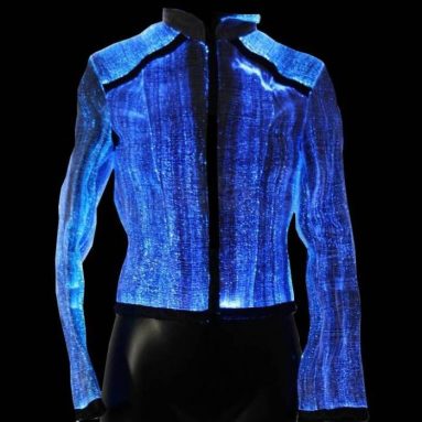 Jacket made of Luminous Fiber Optics