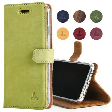 Luxury Genuine Leather Wallet with Viewing Stand and Card Slots