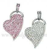 Jewel Heart Necklace USB Flash Drive