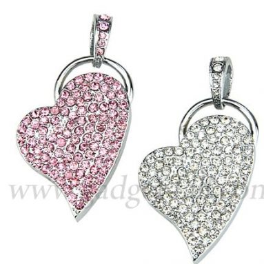 Jewel Heart Necklace USB Flash Drive