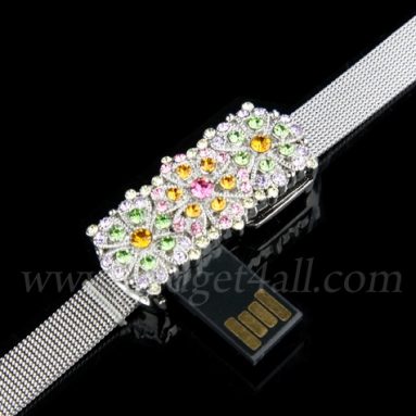 Jewel Flower Bracelet USB Flash Drive