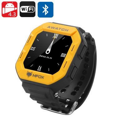 MFOX AWATCH – IP68 Heart Monitor Watch, Android 4.3 OS, Bluetooth 4.0