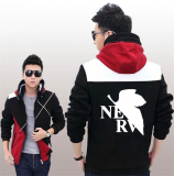 Genesis Evangelion Hoodie Stitching Fleece Zip
