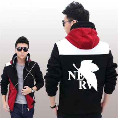 Genesis Evangelion Hoodie Stitching Fleece Zip