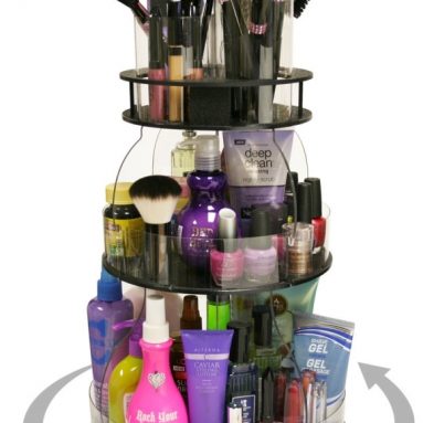 Makeup Cosmetic Organizer with 4 Tube Holders