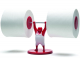Man Weightlifter Bathroom Toilet Paper Tissue Roll Holder