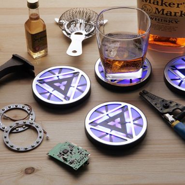 Marvel Iron Man 3 Arc Reactor Light-Up Coasters