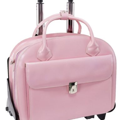 McKlein Glen Ellyn Rolling Leather 15.4″ Laptop Brief