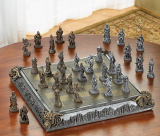 47% Discount: Medieval Knight Dragon Battle Carved Chess Game Set