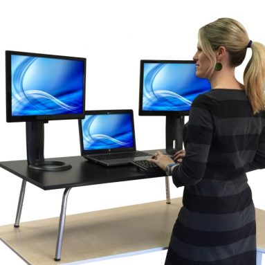 Stylish Frosted Glass Top Computer Desk with Storage