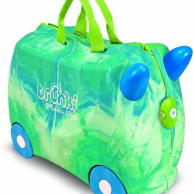 Melissa & Doug Tie-Dye Trunki Ride-on Suitcase for Kids