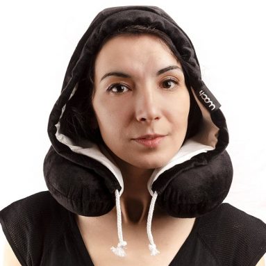 Memory Foam Travel Pillow with Hood