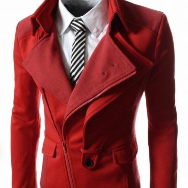 Mens Casual Rider Style Stretchy Slim Zipper Jacket Jumper