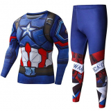 Men’s Compression Pants Tights Superman Ironman workout Shirts