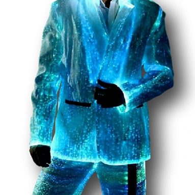 Men’s Fiber Optic Light up Suit Jacket and Pants