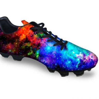 Men’s Galaxy Print Low Top Comfortable Soccer Shoes Lace-up Sneaker