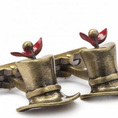 Men’s High Hat Gold Plated Cufflink