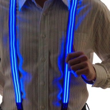 Men’s Light Up LED Stripe Suspenders