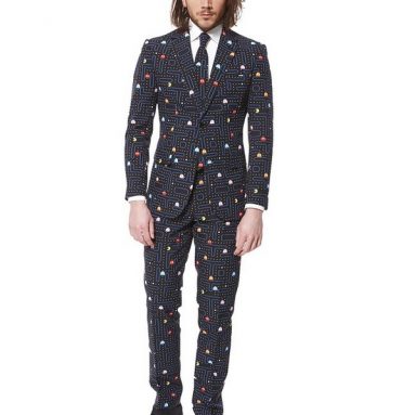 Mens Pac Man Suit With Tie