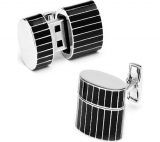 Men’s Pinstripe Oval USB Cufflinks