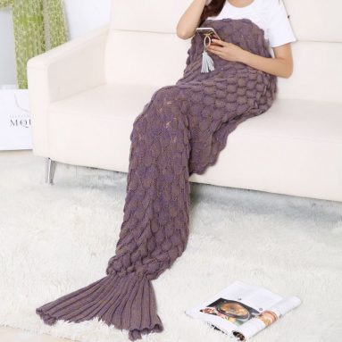Mermaid Tail Blanket Sleeping Throws 35”*76”Coffee