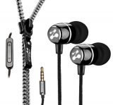 Noise-Isolating Metal Earbuds Tangle Free Zipper Cabling