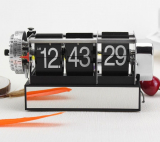 Metal Flip Down Desk Clock Creative Small Alarm Clock
